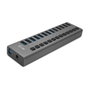 I-TEC Hub USB 3.0 de 13 Puertos con Cargador 60W, color gris