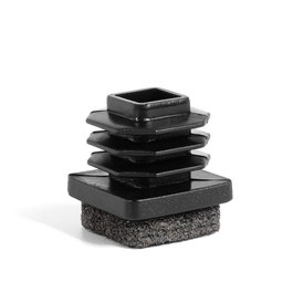 HERRAJES ALK Contera Cuadradas 18x18 C/Fieltro Marron Herrajes