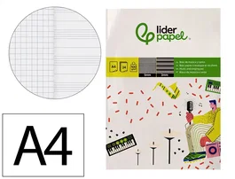 Liderpapel Bloc música y canto Din A4 con pentagramas y cuadrícula