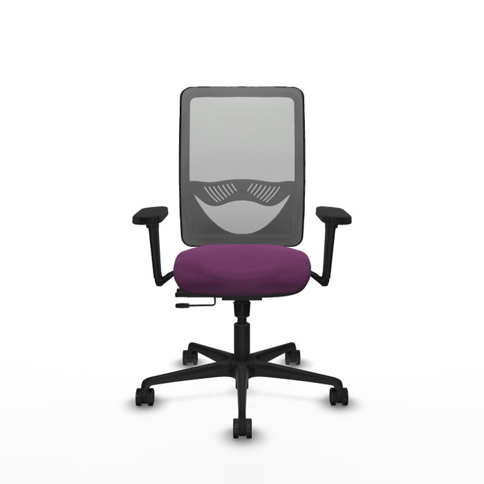 PIQUERAS Y CRESPO Silla de oficina Zulema con mecanismo Sincro/Traslack, Morado y Gris