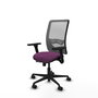 PIQUERAS Y CRESPO Silla de oficina Zulema con mecanismo Sincro/Traslack, Morado y Gris