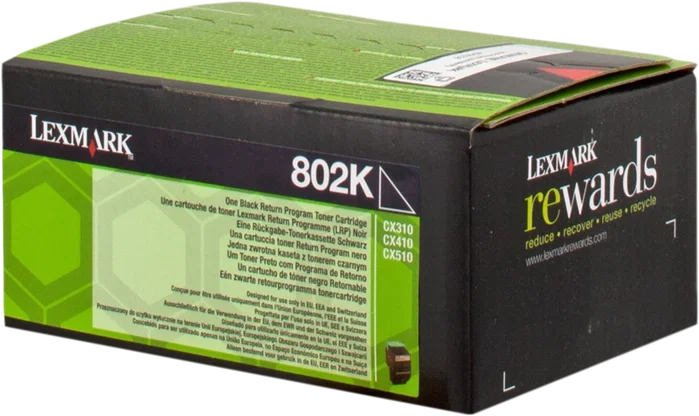 Lexmark 802K Tóner Negro Original (80C20K0) - Rendimiento Estándar - Cartucho Retornable Lexmark 802K Tóner Negro Original (80C20K0) - Rendimiento Estándar - Cartucho Retornable