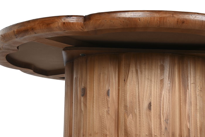 DKD Home Decor Mesa Redonda de Comedor de Madera Natural 100x100x77 cm