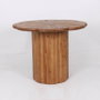 DKD Home Decor Mesa Redonda de Comedor de Madera Natural 100x100x77 cm
