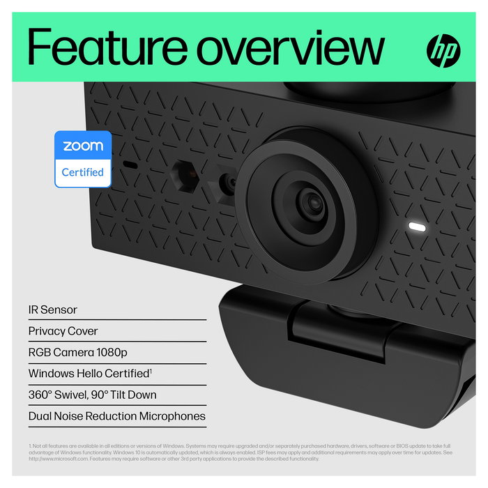 HP Webcam 620 FHD 1080p 60fps Cámara Web con Micrófono Incorporado HP Webcam 620 FHD 1080p 60fps Cámara Web con Micrófono Incorporado