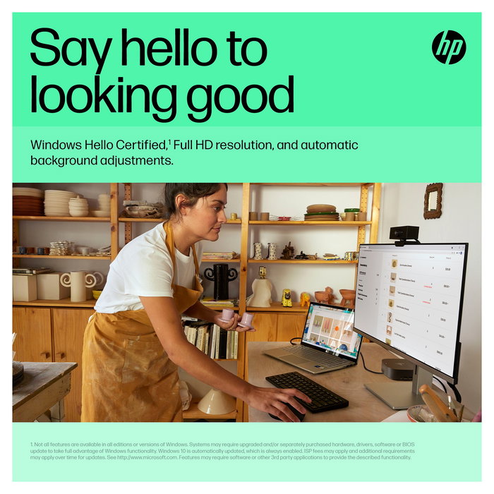 HP Webcam 620 FHD 1080p 60fps Cámara Web con Micrófono Incorporado HP Webcam 620 FHD 1080p 60fps Cámara Web con Micrófono Incorporado