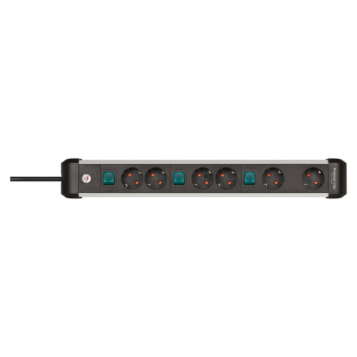 Brennenstuhl Premium-ALU-Line 6 salidas AC, 3 m Brennenstuhl Premium-ALU-Line 6 salidas AC, 3 m