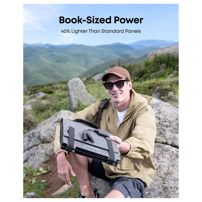 Anker SOLIX PS60 Panel Solar Plegable Portátil 60W Negro, Impermeable IP68, con Conector MC4 Anker SOLIX PS60 Panel Solar Plegable Portátil 60W Negro, Impermeable IP68, con Conector MC4