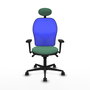 PIQUERAS Y CRESPO Silla de oficina Jorquera Verde Esmeralda y Azul