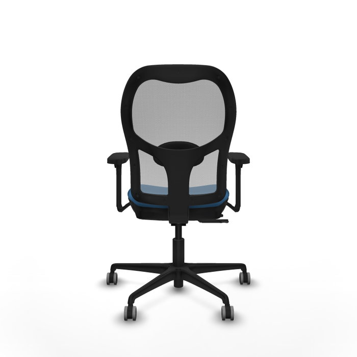 PIQUERAS Y CRESPO Silla de oficina Jorquera con mecanismo Sincro/Traslack, Azul claro y Gris