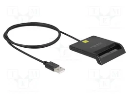 DeLOCK 91724 Lector de tarjetas inteligentes USB 2.0 Negro