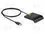 DeLOCK 91724 Lector de tarjetas inteligentes USB 2.0 Negro