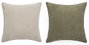 DKD Home Decor Surtido de 2 Fundas para Cojín en Pana 45x1x45 cm, Verde y Beige