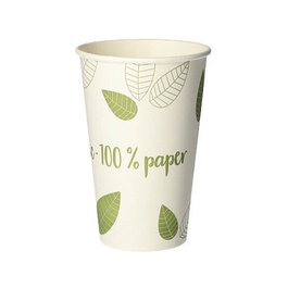 PAPSTAR pure ZERO Vasos desechables 0,3 l creme 8 cm