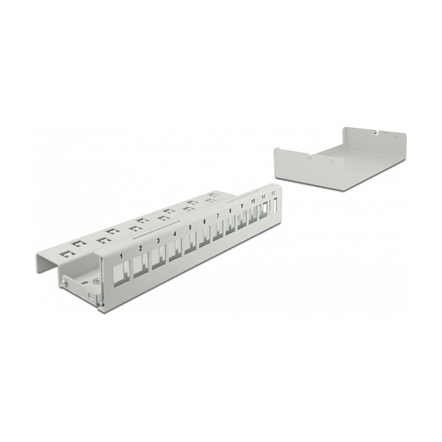 DeLOCK Panel de conexiones Keystone 12 puertos Gris DeLOCK Panel de conexiones Keystone 12 puertos Gris