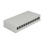 DeLOCK Panel de conexiones Keystone 12 puertos Gris
