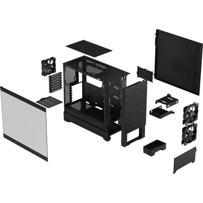 Fractal Design Caja PC Pop Air Black TG FD-C-POA1A-02 Negro ATX 3 Ventiladores USB 3.1 Tipo C