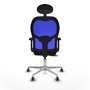 PIQUERAS Y CRESPO Silla de Oficina Jorquera con Mecanismo Sincro/Traslack, Negro y Azul