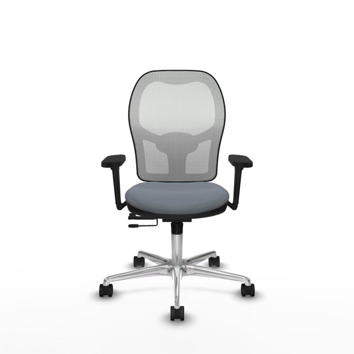 PIQUERAS Y CRESPO Silla de oficina Jorquera con mecanismo Sincro/Traslack Gris y Blanco