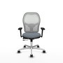 PIQUERAS Y CRESPO Silla de oficina Jorquera con mecanismo Sincro/Traslack Gris y Blanco