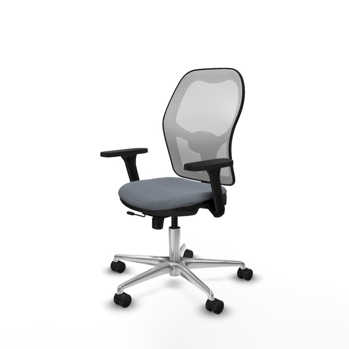 PIQUERAS Y CRESPO Silla de oficina Jorquera con mecanismo Sincro/Traslack Gris y Blanco