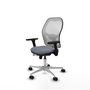 PIQUERAS Y CRESPO Silla de oficina Jorquera con mecanismo Sincro/Traslack Gris y Blanco