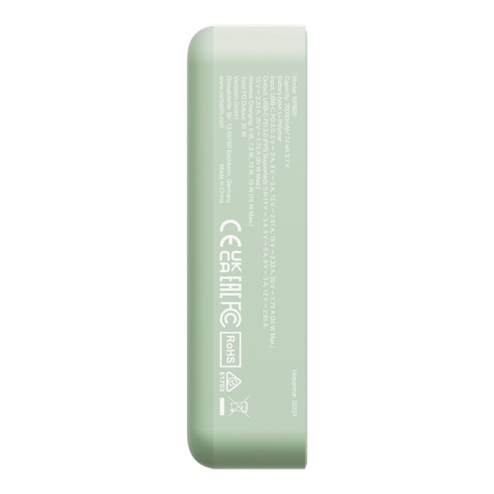 Verbatim Power Bank Inalámbrico Essential 20.000 mAh Verde Verbatim Power Bank Inalámbrico Essential 20.000 mAh Verde