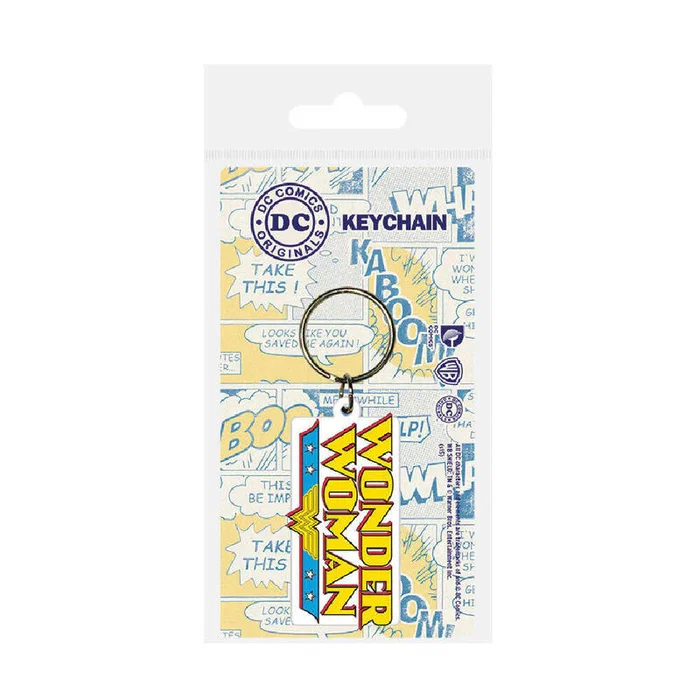 DC Comics Llavero Wonder Woman Logo de Caucho 5.5x3.5 cm, Licencia Oficial, Regalo para Fans DC Comics Llavero Wonder Woman Logo de Caucho 5.5x3.5 cm, Licencia Oficial, Regalo para Fans
