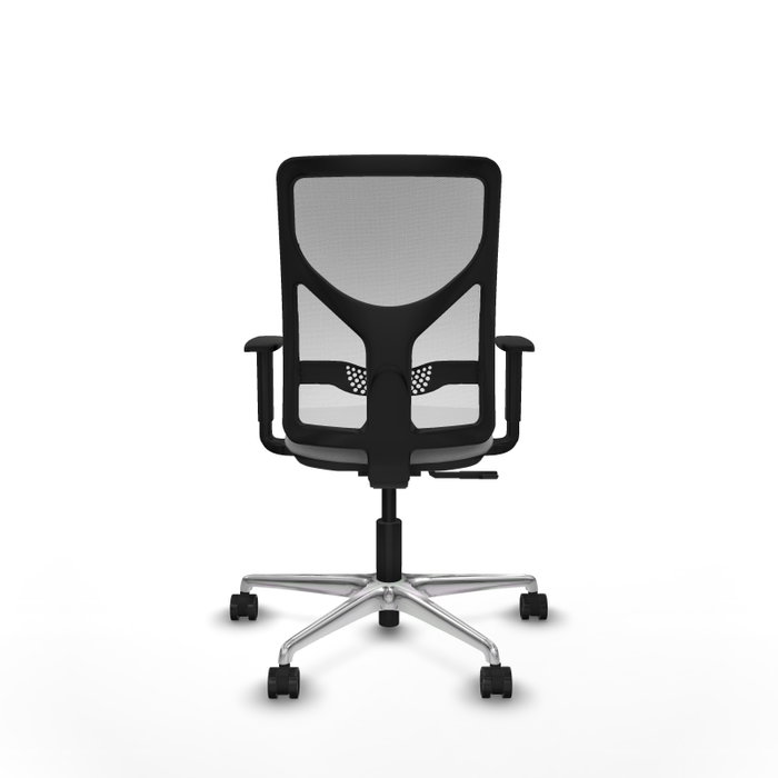 PIQUERAS Y CRESPO Silla de oficina Motilla con mecanismo Sincro, Gris claro y Blanco