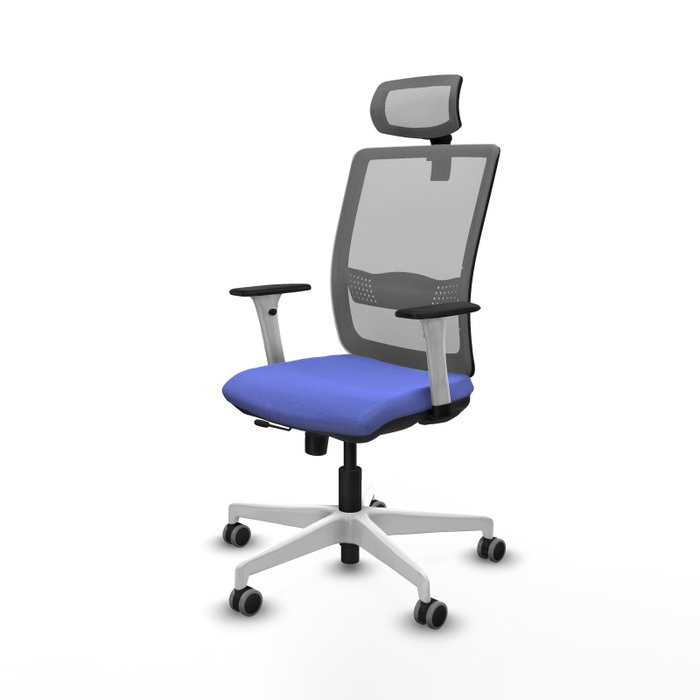 PIQUERAS Y CRESPO Silla de oficina Haches con mecanismo Sincro/Traslack Azul y Gris PIQUERAS Y CRESPO Silla de oficina Haches con mecanismo Sincro/Traslack Azul y Gris