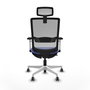 PIQUERAS Y CRESPO Silla de oficina Haches con mecanismo Sincro/Traslack Azul y Gris