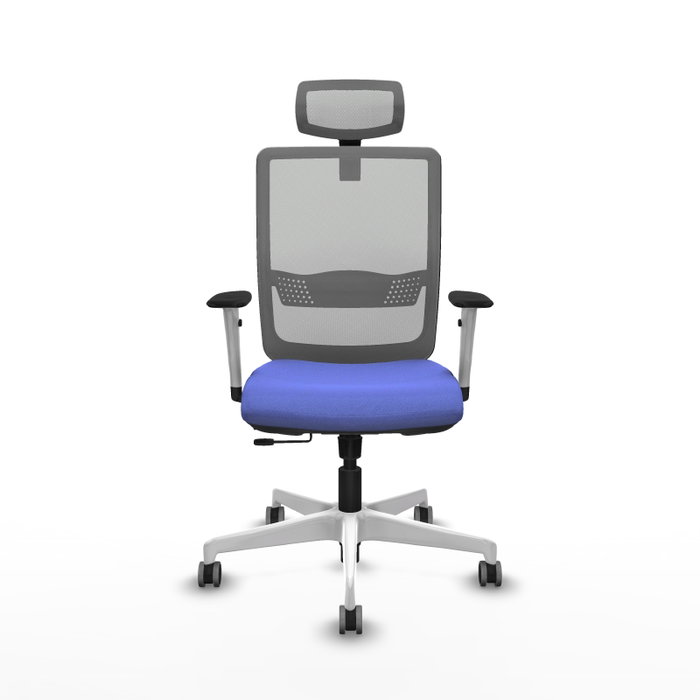 PIQUERAS Y CRESPO Silla de oficina Haches con mecanismo Sincro/Traslack Azul y Gris PIQUERAS Y CRESPO Silla de oficina Haches con mecanismo Sincro/Traslack Azul y Gris