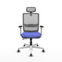 PIQUERAS Y CRESPO Silla de oficina Haches con mecanismo Sincro/Traslack Azul y Gris