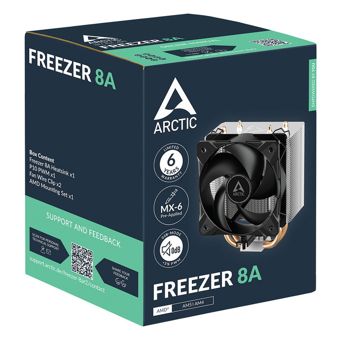 ARCTIC Freezer 8A Refrigerador de Aire Negro y Aluminio ARCTIC Freezer 8A Refrigerador de Aire Negro y Aluminio