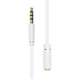 ProXtend Cable Extensor Mini-Jack 4-Pin Delgado Blanco 1.5M