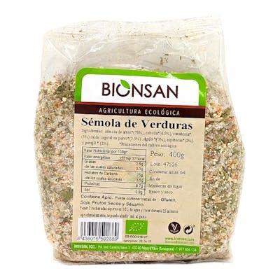 BIONSAN Semola de Verduras Eco 400Gr BIONSAN Semola de Verduras Eco 400Gr