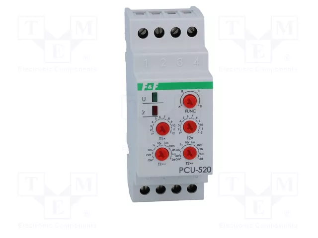 F&F Relé de tiempo PCU 230VAC DPDT F&F Relé de tiempo PCU 230VAC DPDT