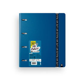 Carpebloc Carchivo Foam 360 My Rules A4 4 An.Mixtas 35Mm Con Rec. 100 Hj. Cuadric.5X5 Deep Blue (Set de 2)