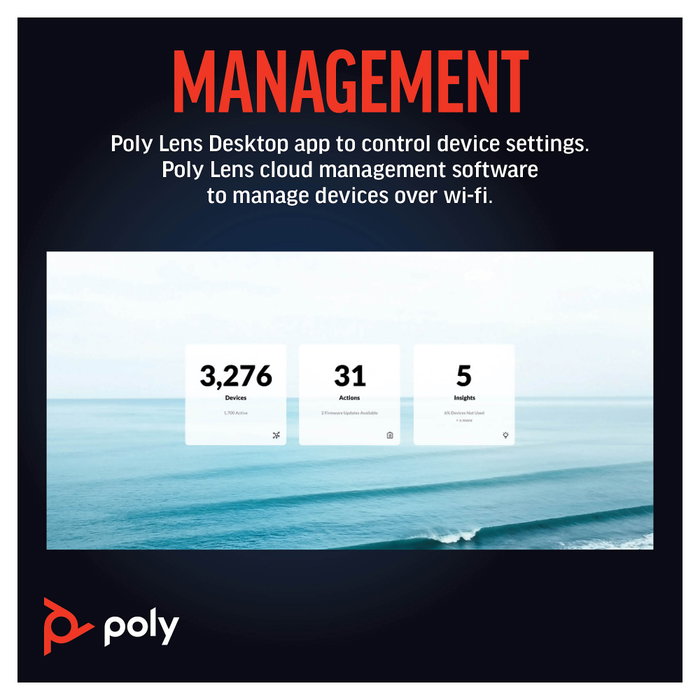 Poly Poly Studio R30 Barra de vídeo 4K UHD Gris