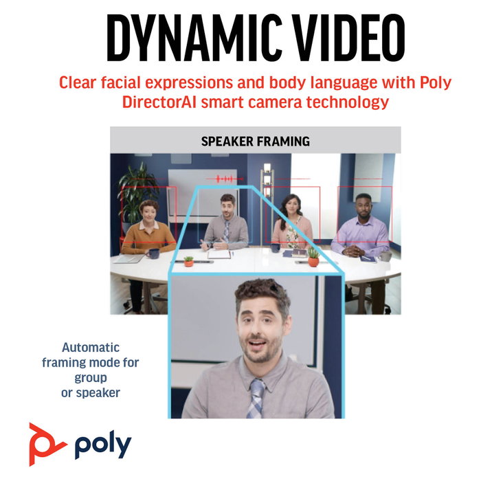 Poly Poly Studio R30 Barra de vídeo 4K UHD Gris