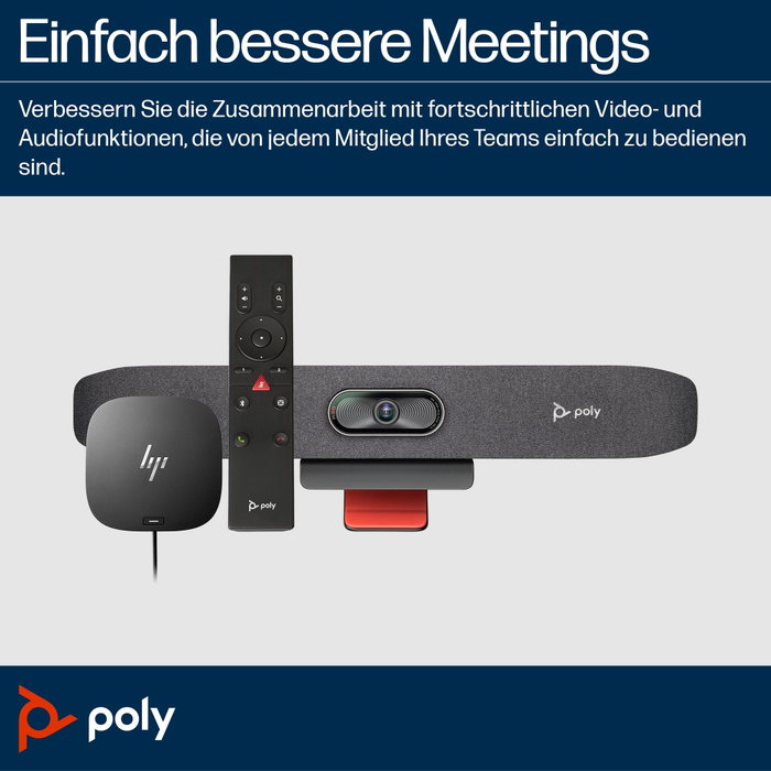 Poly Poly Studio R30 Barra de vídeo 4K UHD Gris