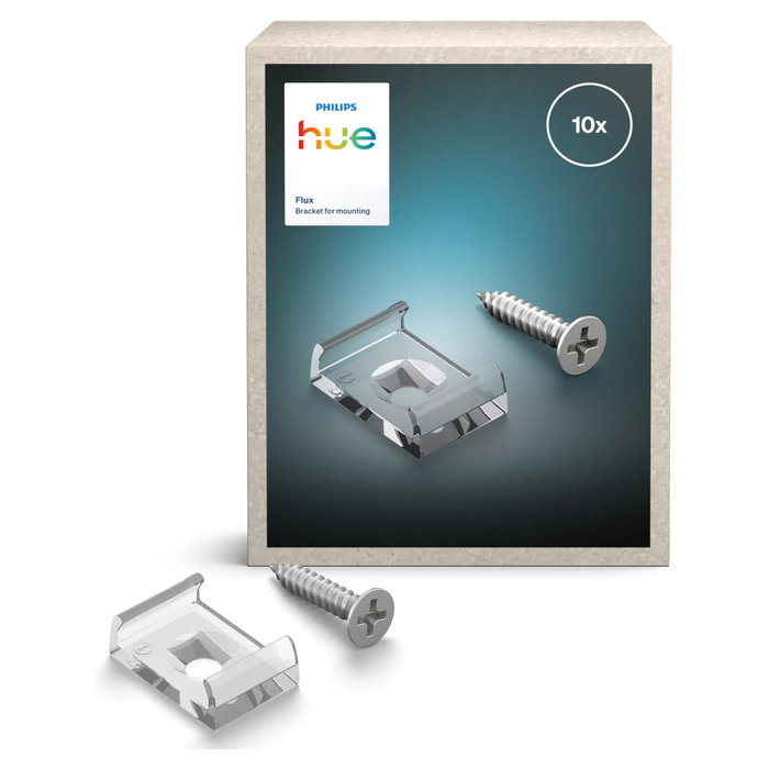 Philips Hue Flux Soportes de Montaje, Pack de 10 unidades Philips Hue Flux Soportes de Montaje, Pack de 10 unidades