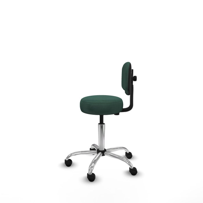 PIQUERAS Y CRESPO Silla Llanos giratoria verde botella con base cromada