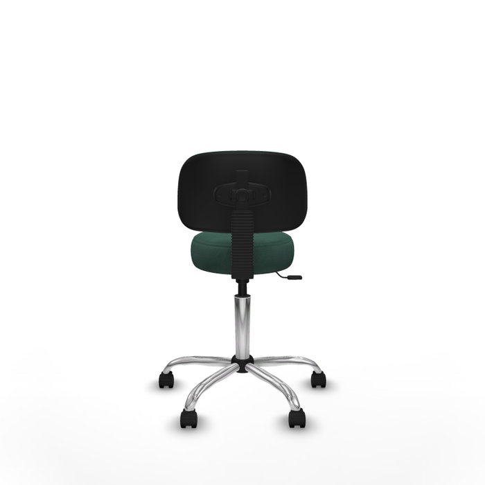 PIQUERAS Y CRESPO Silla Llanos giratoria verde botella con base cromada