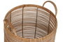 DKD Home Decor Cesta Tropical Natural Ratán Metal 38x45x38 cm Set de 2
