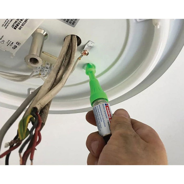 Edding Marcador Spray Tiza Fluorescente Verde para Agujeros Profundos 250 Pulverizaciones Uso Ø3-13mm Multisuperficie