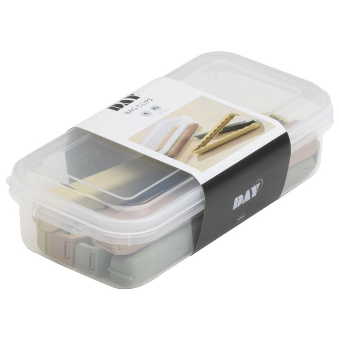 Day Juego de 6 Pinzas XL para Conservar Bolsas Aptas Microondas Congelador Lavavajillas Day Juego de 6 Pinzas XL para Conservar Bolsas Aptas Microondas Congelador Lavavajillas