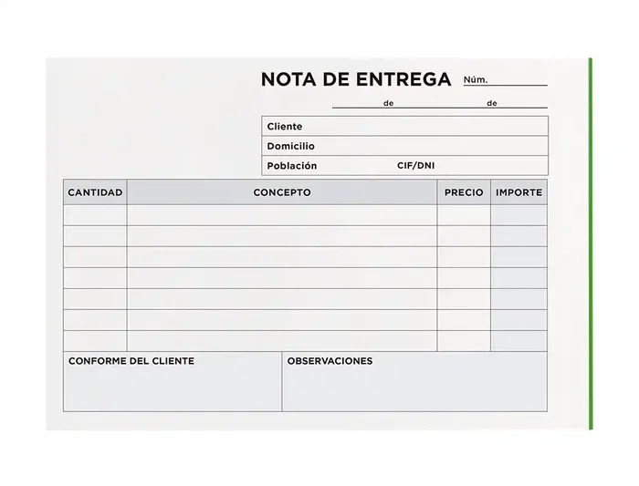 Liderpapel T328 Talonario Entregas 8º Original y 2 Copias Apaisado