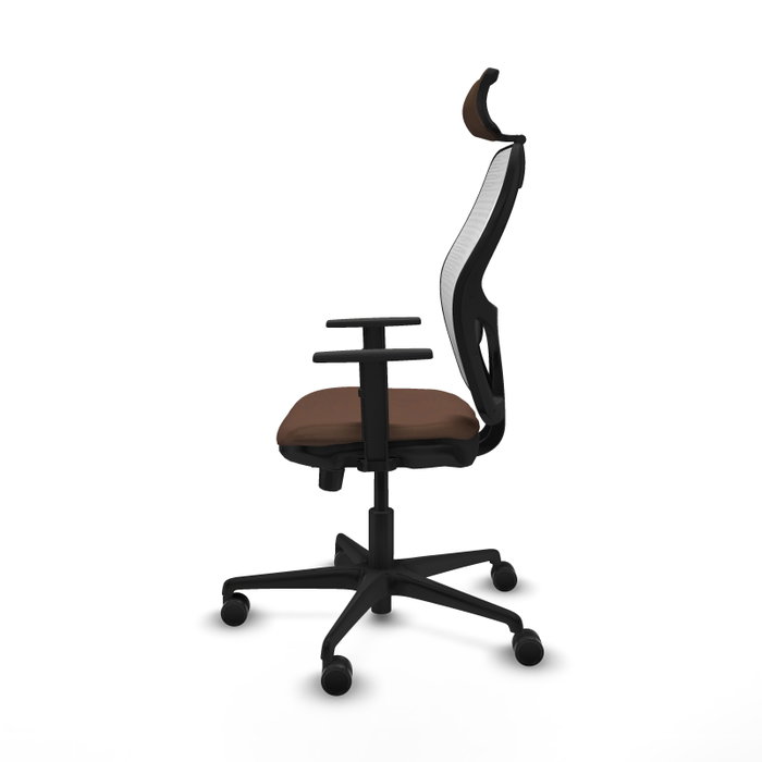 PIQUERAS Y CRESPO Silla de oficina Jorquera con mecanismo Sincro/Traslack, Marrón y Blanco PIQUERAS Y CRESPO Silla de oficina Jorquera con mecanismo Sincro/Traslack, Marrón y Blanco