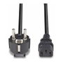 Lindy Cable de alimentación Schuko CEE7/7 a IEC C13 de 3 m, Negro